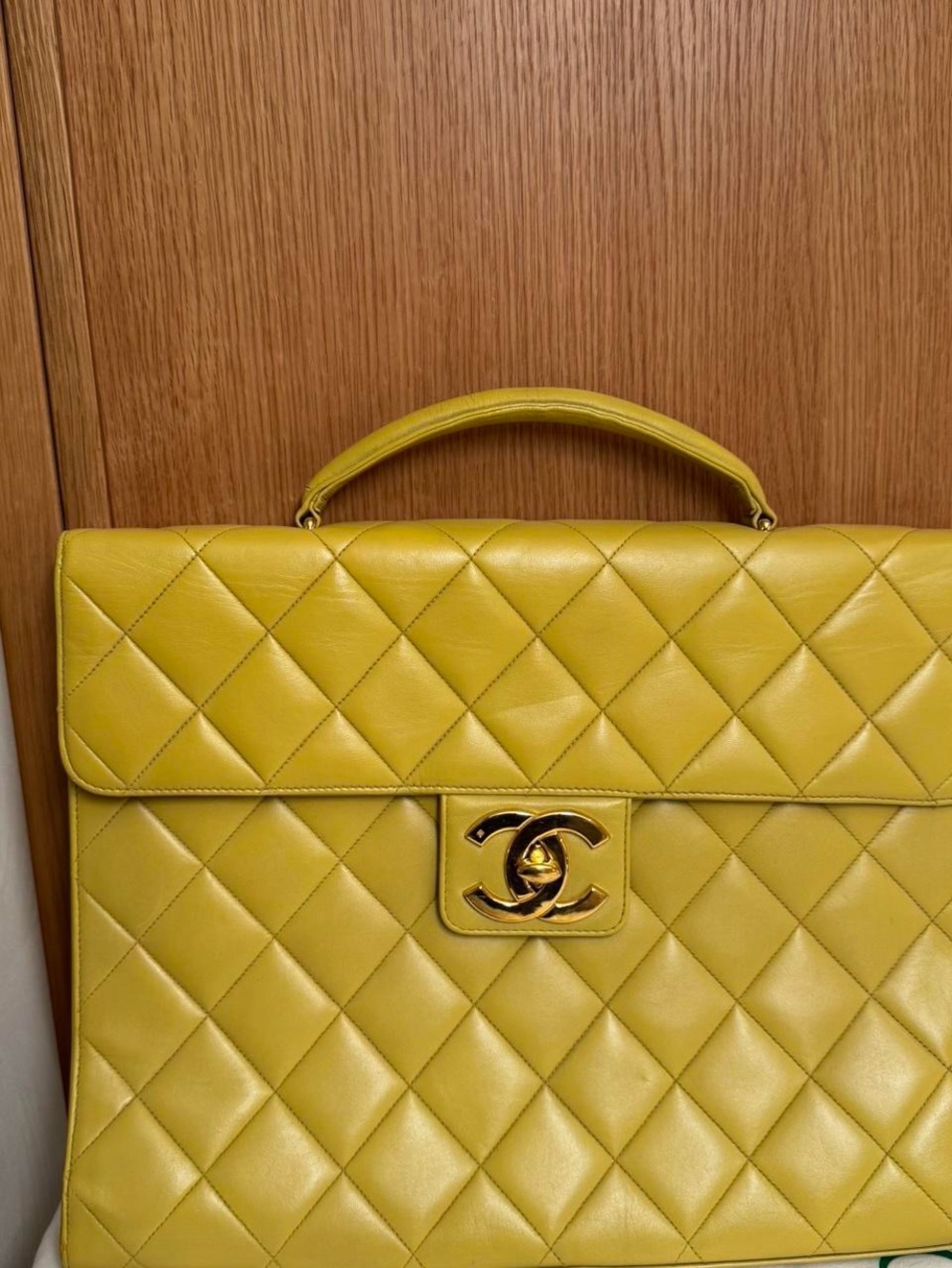 Vintage RARE CHANEL Quilted Top-Handle Briefcase
